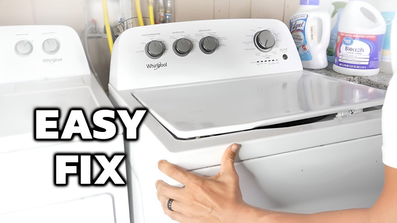 Amana washer stuck on final spin in a quiet laundry room
