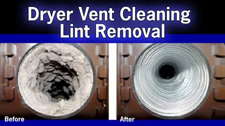 Clean lint screen and rigid metal dryer vent duct