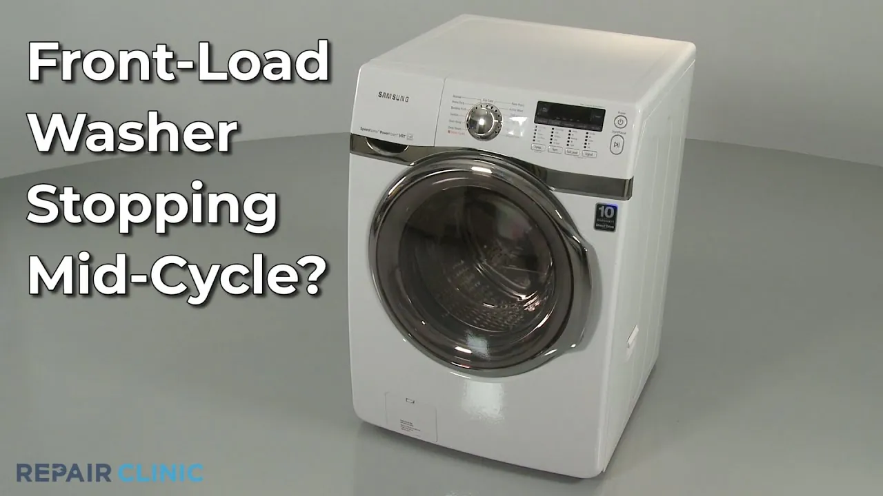 Cleaning washing machine drain filter to fix mid cycle stop