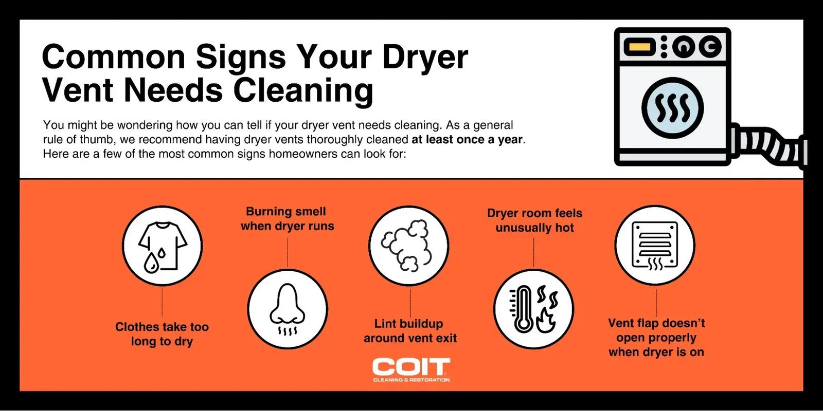 Clothes dryer with vent duct in a bright utility room