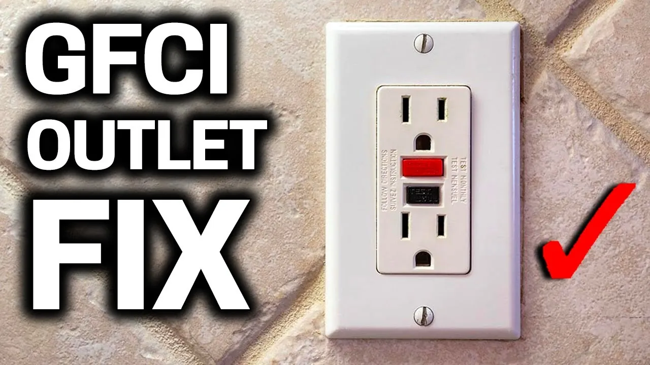 Damp bathroom wall with GFCI outlet near water droplets
