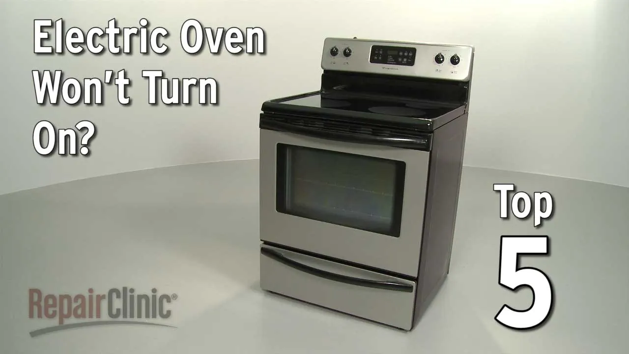 Hand switching off a breaker to reset an electric oven control board