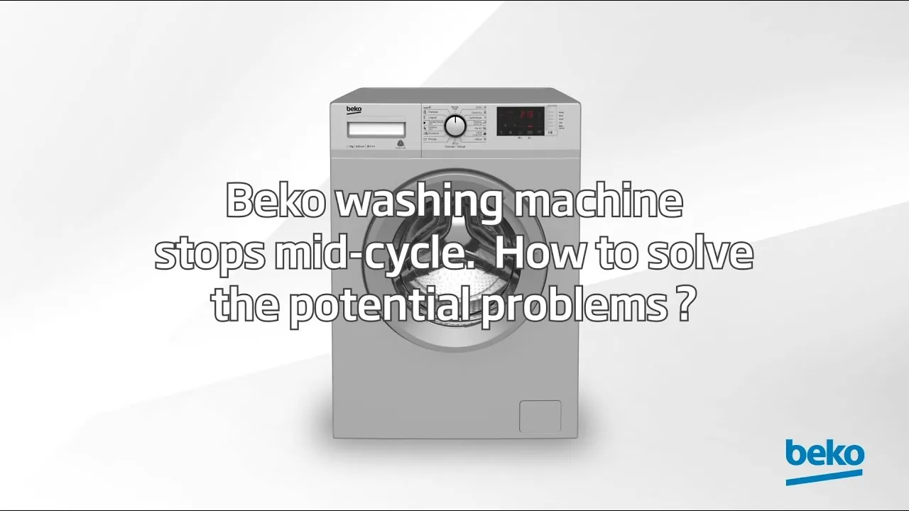 Washing machine stopping mid cycle with blinking control panel light