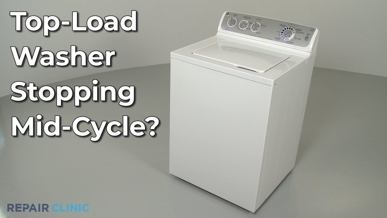 Washing machine stops mid cycle with water on laundry room floor